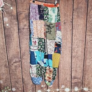 NWOT Colorful Patchwork Pants SM-XL
